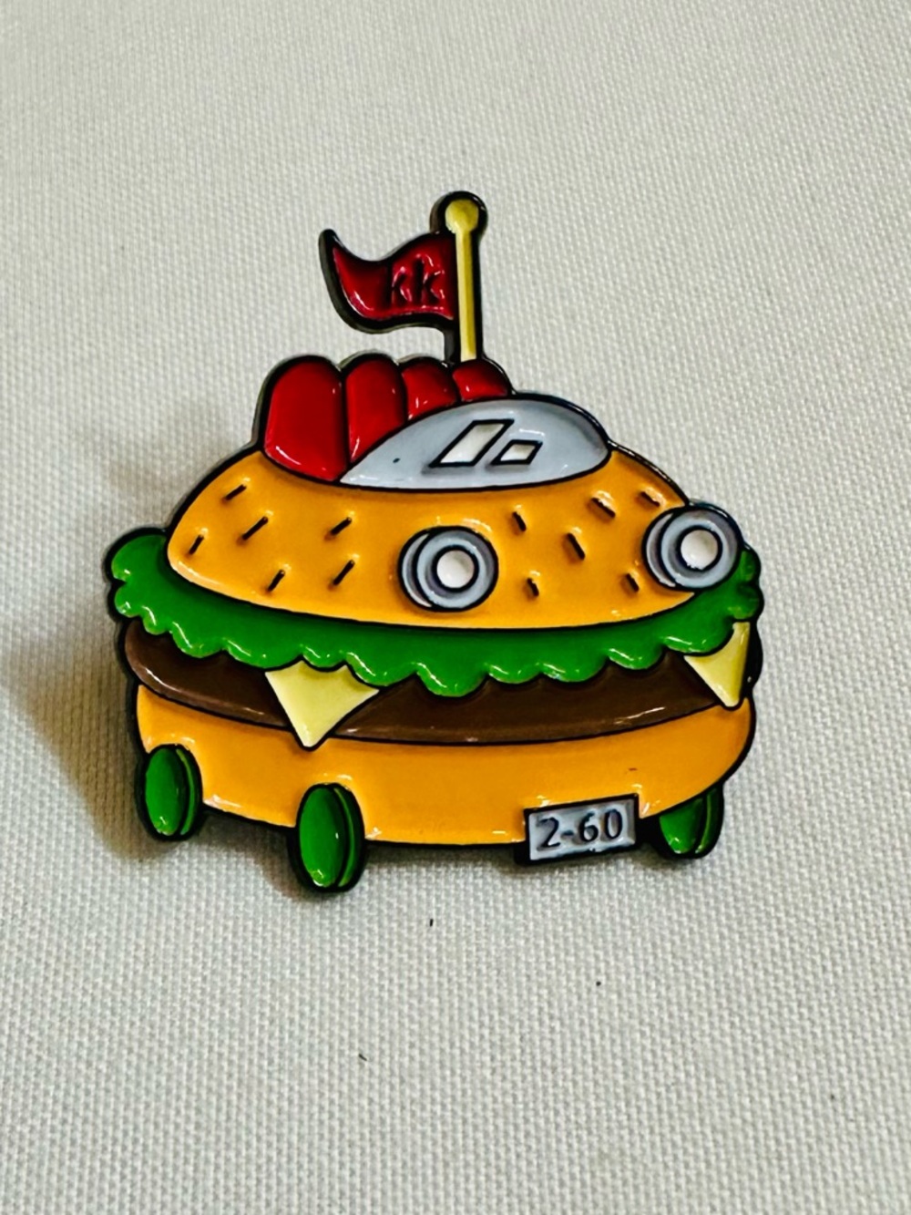 Cheeseburger Car Pin